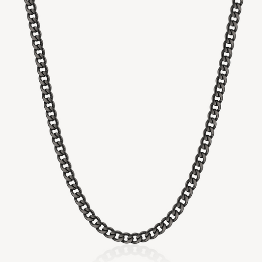 Open Curb Link Chain in Ruthenium Stainless Steel