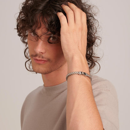 Square Knocker Bracelet in Stainless Steel