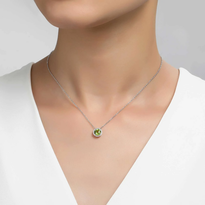 Peridot birthstone necklace deals