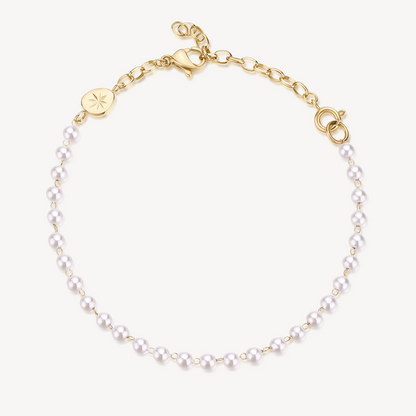 Shell Pearl Bracelet in Gold Plated Stainless Steel