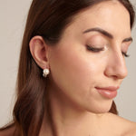 Sea-Shell Pearl and Bead Earrings in Stainless Steel