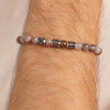 Botswana Agate Bead Bracelet in Stainless Steel