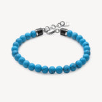 Turquoise Bead Bracelet in Stainless Steel