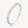 Crystal Station Bangle Bracelet in Stainless Steel