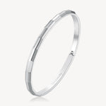 Faceted Bangle Bracelet in Stainless Steel