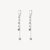 Double Strand Crystal Drop Earrings in Stainless Steel