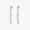 Crystal Chain Drop Earrings in Stainless Steel