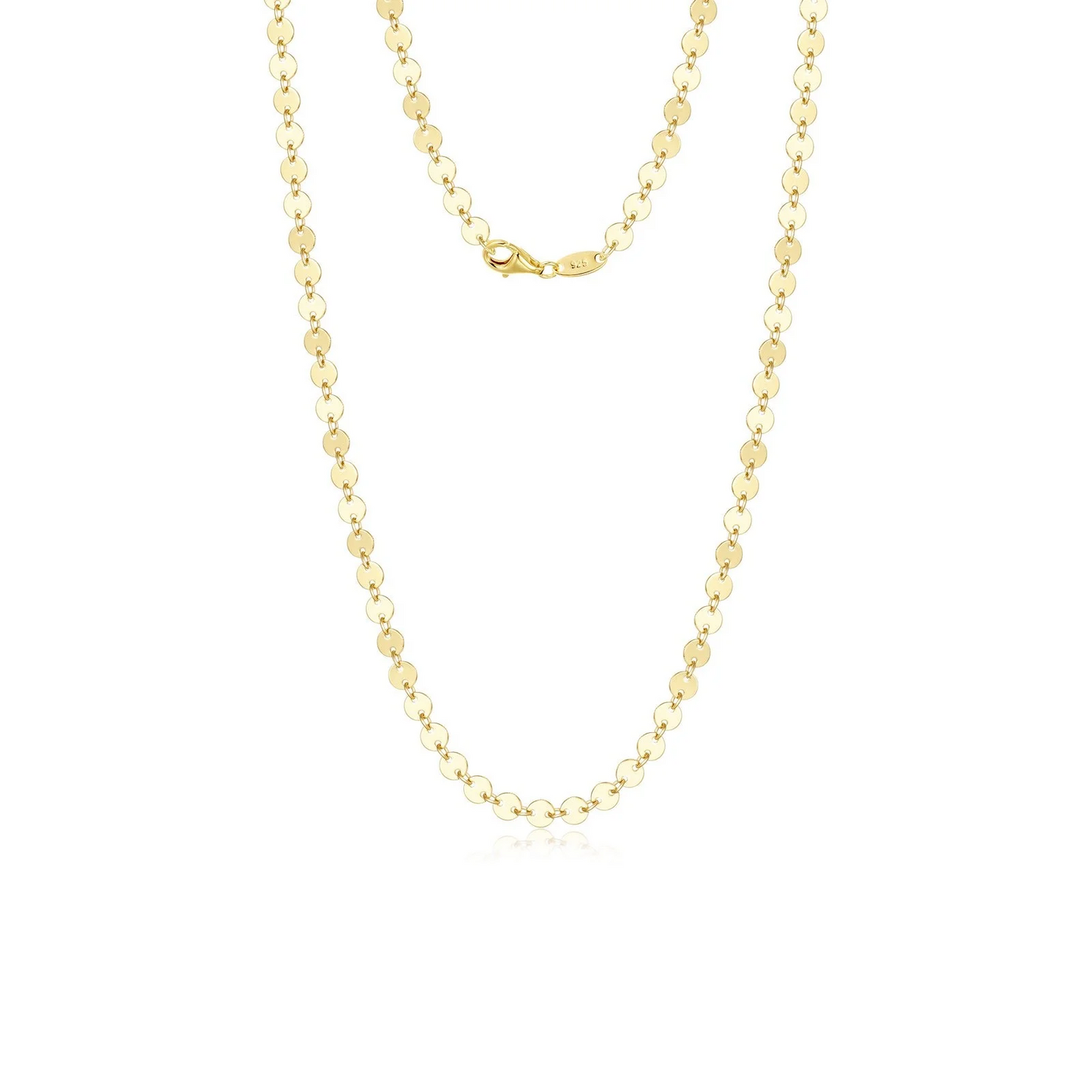 Lola Disc Chain in Gold Plated Sterling Silver