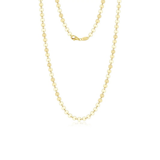 Lola Disc Chain in Gold Plated Sterling Silver