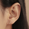 Open Circle Diamond Studs