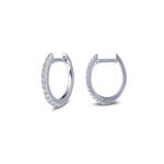 Oval Huggie Hoop Earrings in Sterling Silver