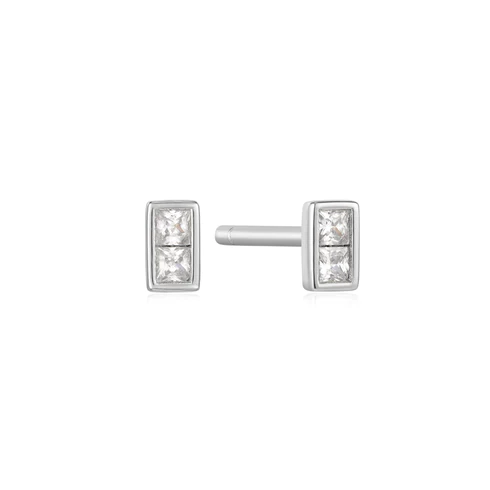 Silver Glam Mini Stud Earrings