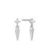 Sparkle Spike Stud Earrings in Sterling Silver