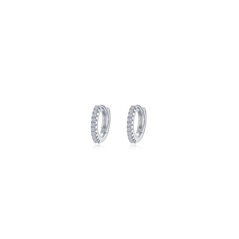 10MM Huggie Hoops in Sterling Silver