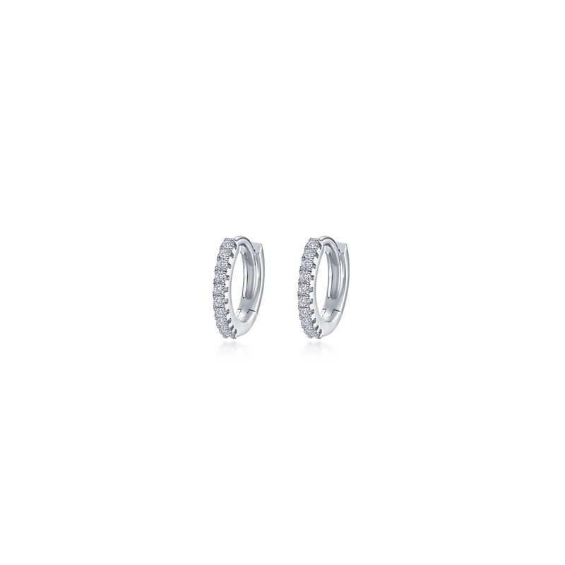 11MM Huggie Hoops in Sterling Silver