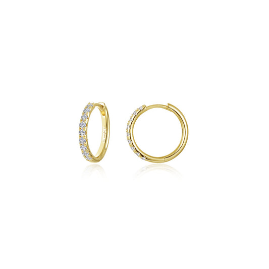 Small Round Hoop Earrings in Gold Plated Sterling Silver