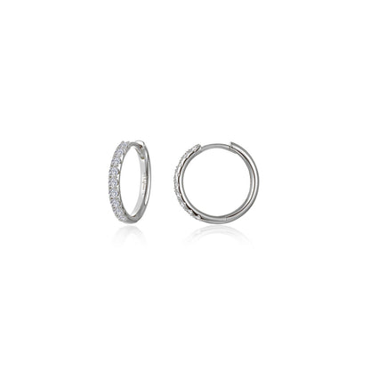 Small Round Hoop Earrings in Sterling Silver