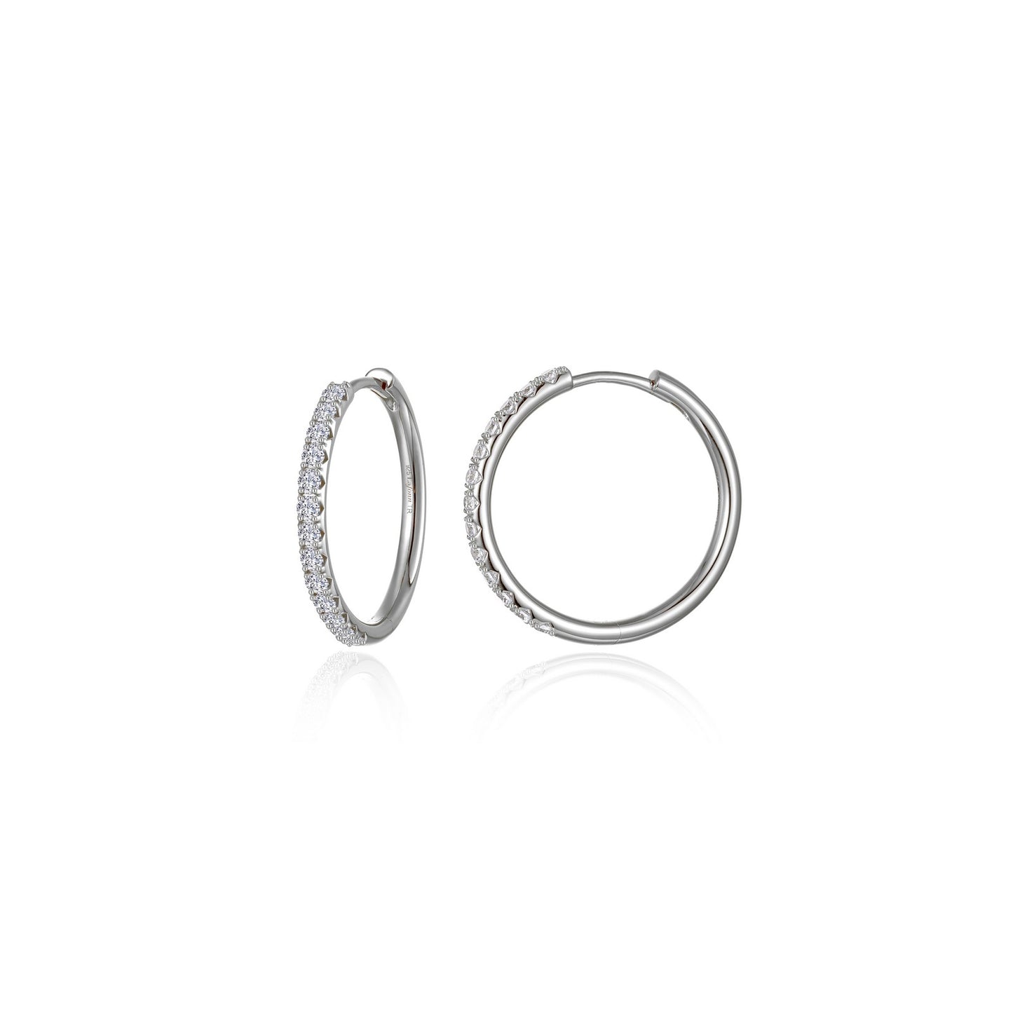 Medium Round Hoop Earrings in Sterling Silver