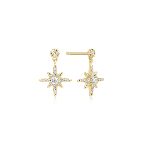 Nova Star Earrings in Gold Plated Sterling Silver