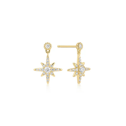 Nova Star Earrings in Gold Plated Sterling Silver