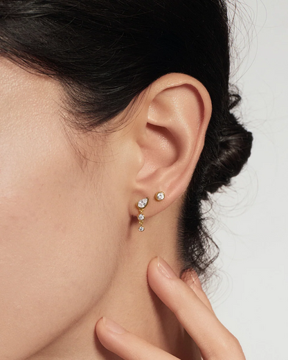 Teardrop Dangle Earrings in Gold Plated Sterling Silver