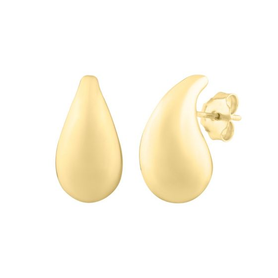 Small Raindrop Earrings in 14K Yellow Gold