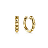 Grommet Pattern Huggie Earrings in 14K Yellow Gold