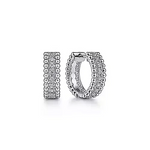 Diamond Bujukan Huggies in Sterling Silver