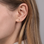 Diamond Drop Huggie Earrings in 14K White Gold (Copy)