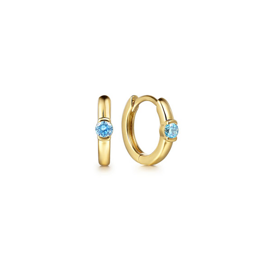 Diamond Drop Huggie Earrings in 14K White Gold (Copy)