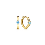 Diamond Drop Huggie Earrings in 14K White Gold (Copy)