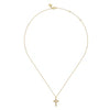 Diamond Cross Necklace in 14K Yellow Gold