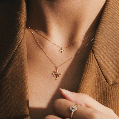 Diamond Compass Necklace