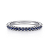 Sapphire Stackable Band in 14K White Gold