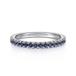 Sapphire Stackable Band in 14K White Gold