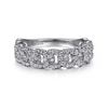 Chain Link Stackable Diamond Ring in 14K White Gold