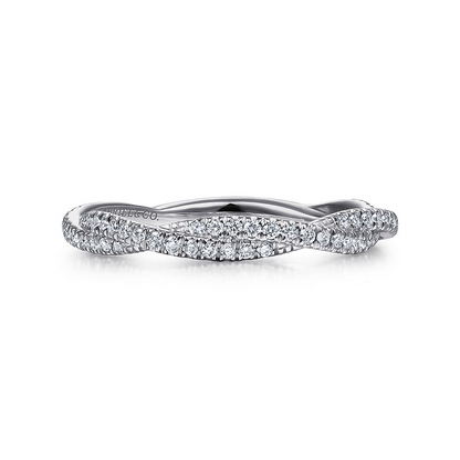 Diamond Braided Band in 14K White Gold