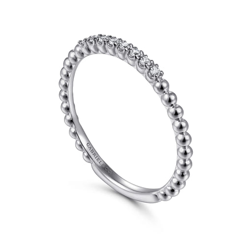 Diamond Stackable Band in 14K White Gold
