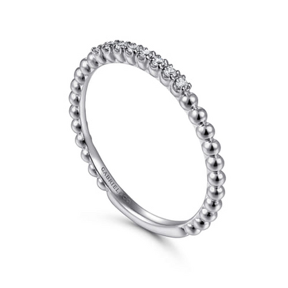 Diamond Stackable Band in 14K White Gold