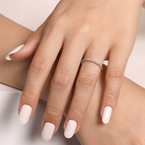 Diamond Stackable Band in 14K White Gold