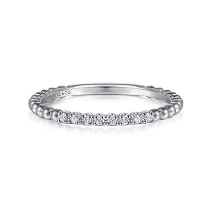 Diamond Stackable Band in 14K White Gold