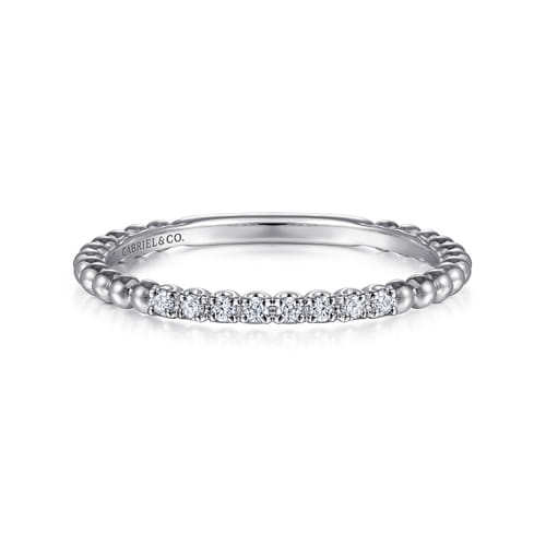 Diamond Stackable Band in 14K White Gold