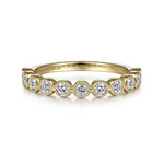 Diamond Bezel Stackable Band in 14K Yellow Gold