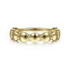 Round Station Stackable Ring in 14K Yellow Gold