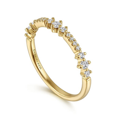 Diamond Stackable Band in 14K Yellow Gold