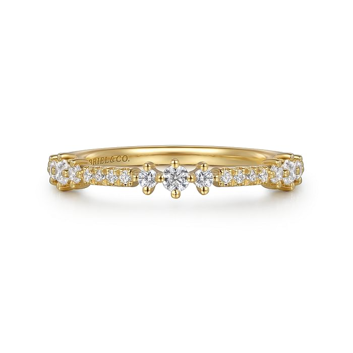 Diamond Stackable Band in 14K Yellow Gold