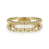 Pyramid Easy Stackable Ring in 14K Yellow Gold
