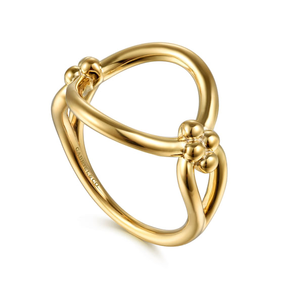 Open Circle Ring in 14K Yellow Gold