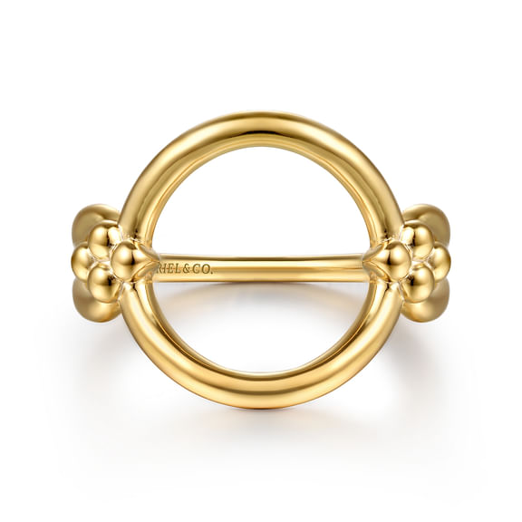 Open Circle Ring in 14K Yellow Gold