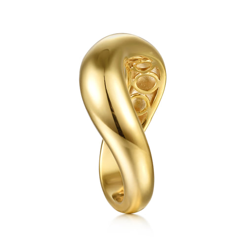 Waved Stackable Band in 14K Yellow Gold